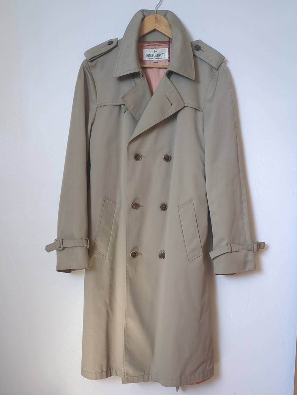 Nino Cerruti Beige Men's Classic Trench Coat